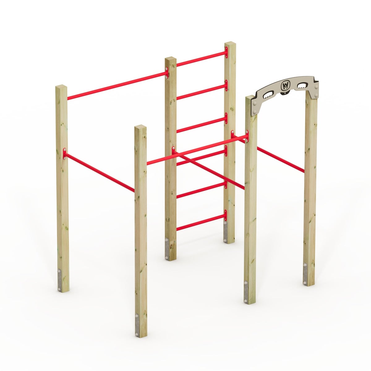 WICKEY FIT Base 615 – outdoor fitnesstoestel – rood