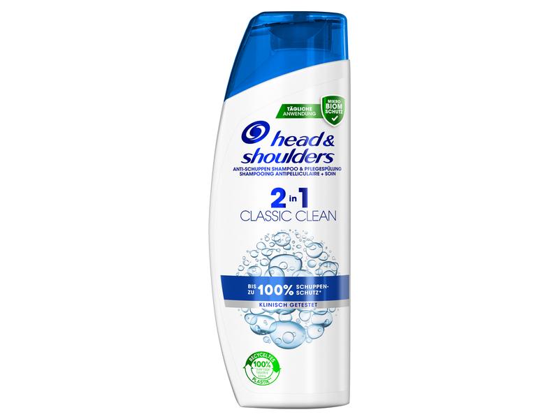 head and shoulders Shampoo Anti-Schuppen 2in1 classic clean Hochwertiges Haarshampoo für gesunde Haare