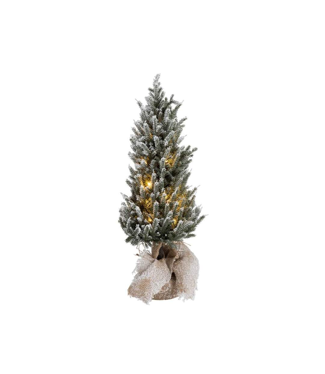 Paris Prix - Sapin De Noël à Led pot Jute 58cm Vert