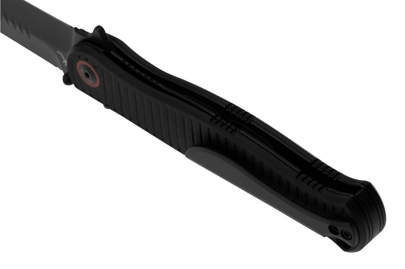 Civivi RS71 C23025-2 Blackwashed Nitro-V, Milled Black G10 zakmes, Robert Saniscalchi design