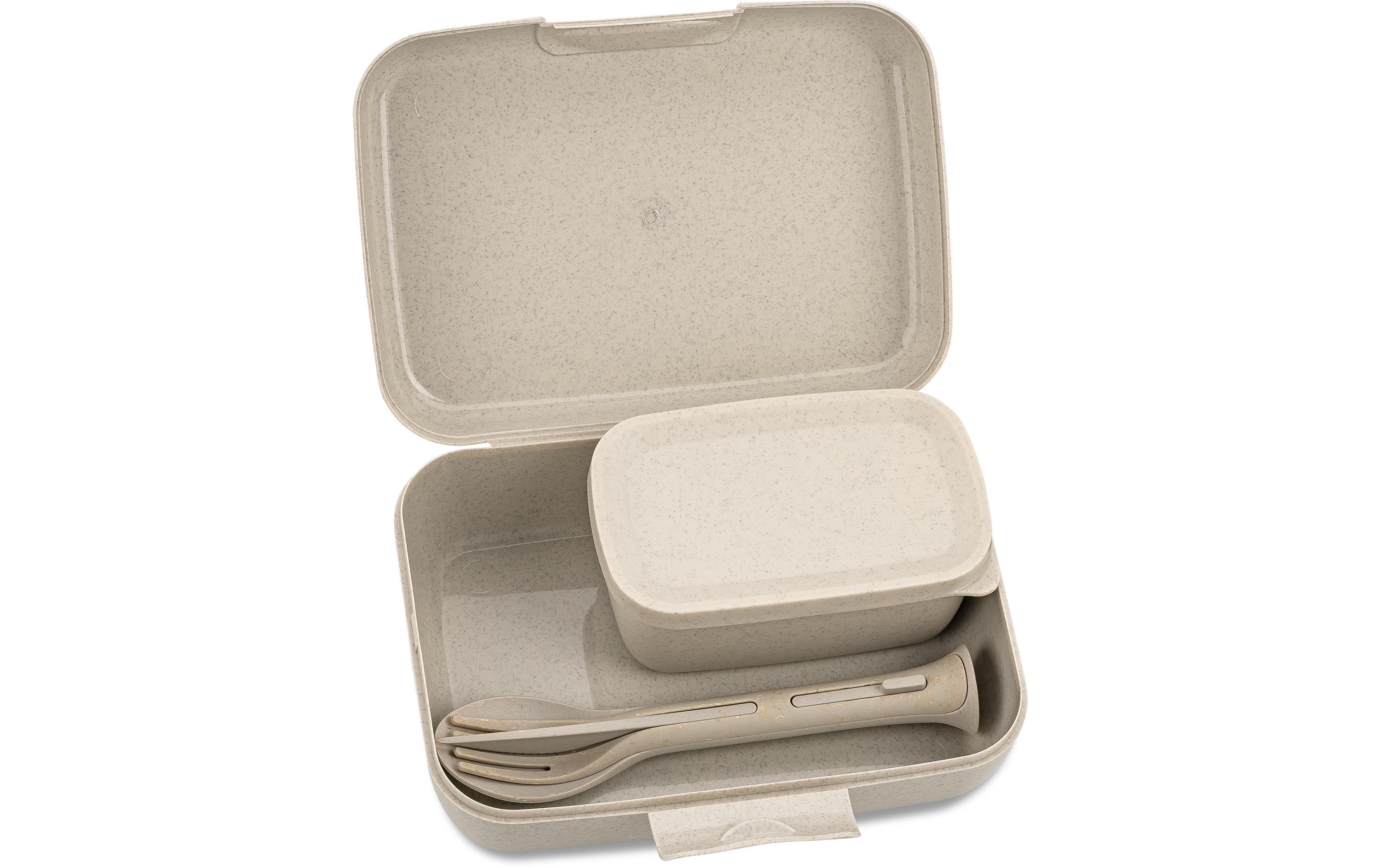 Lunchbox Candy Set 4-teilig, Sand/GelbLunchbox mit Besteck