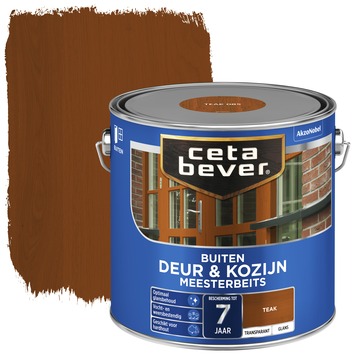 CetaBever Meesterbeits Deur & Kozijn glans transparant teak 2,5 liter