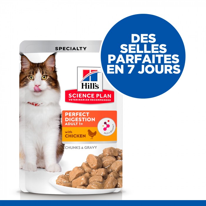 HILL'S Science Plan Perfect Digestion Adult en Sachets au Poulet - Pâtée pour chat
