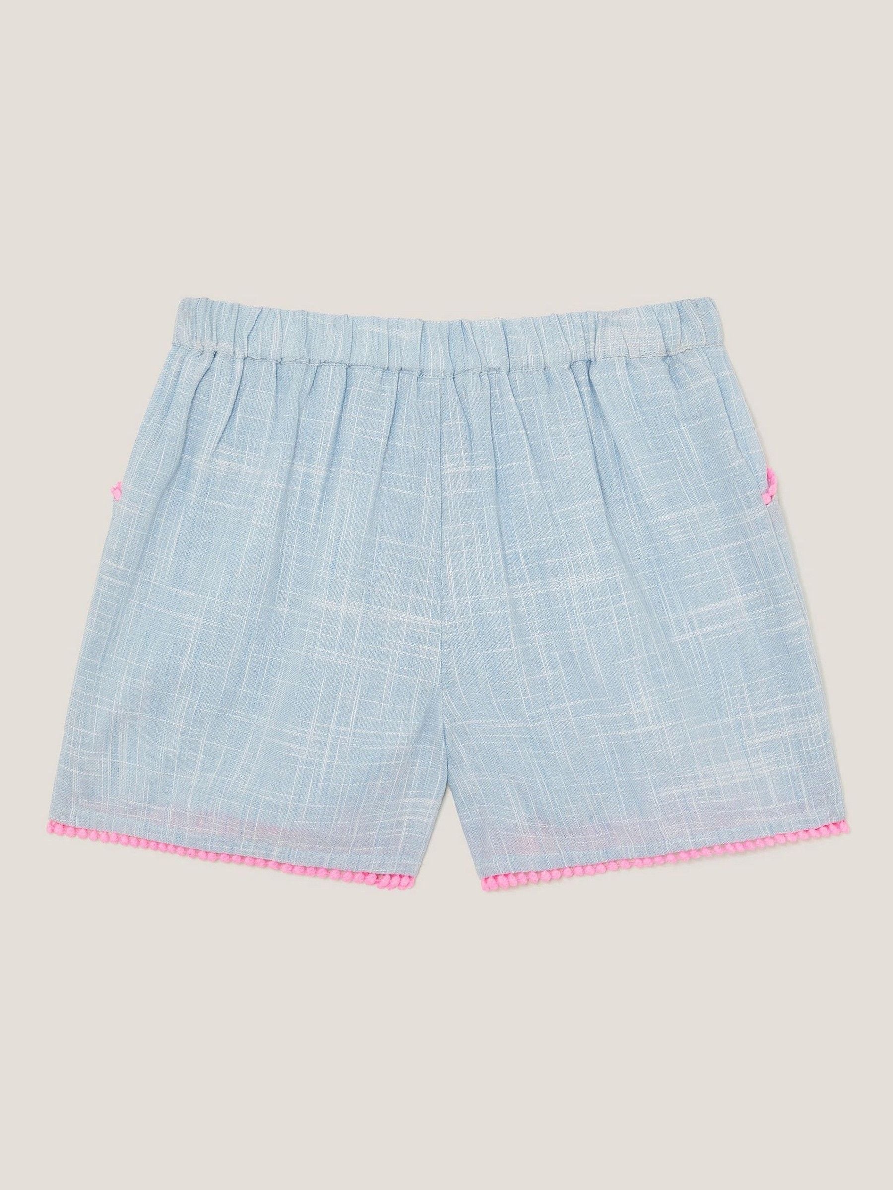 Monsoon - Slubshorts met bloemenborduursel