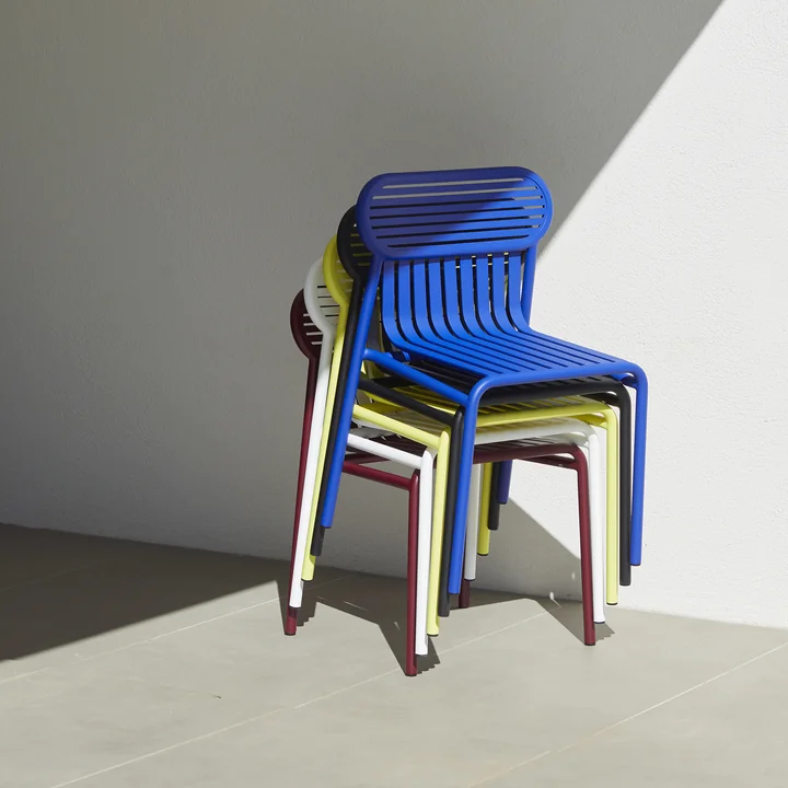 Petite Friture - Week-End Outdoor Stuhl, blau (RAL 5002)