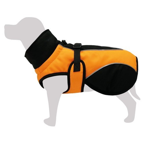Capa de chuva laranja para trekking