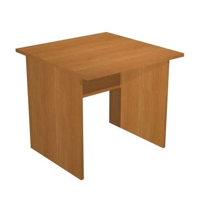 Bureau droit Trend - L80 - Pieds panneaux - plateau imitation noyer clair