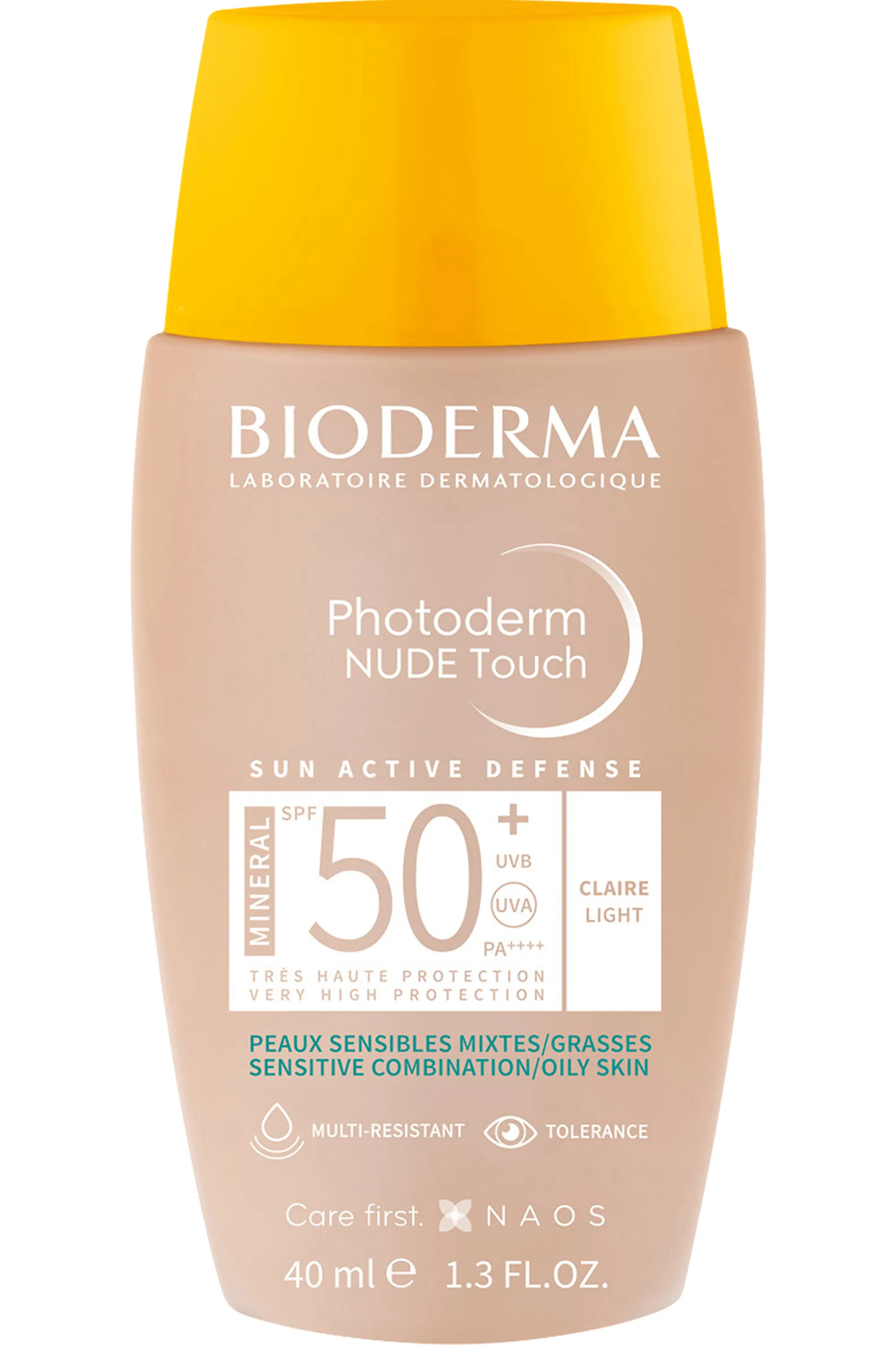 Bioderma Crème solaire teintée Photoderm Nude Minéral SPF50+ Teinte Claire-40 ml
