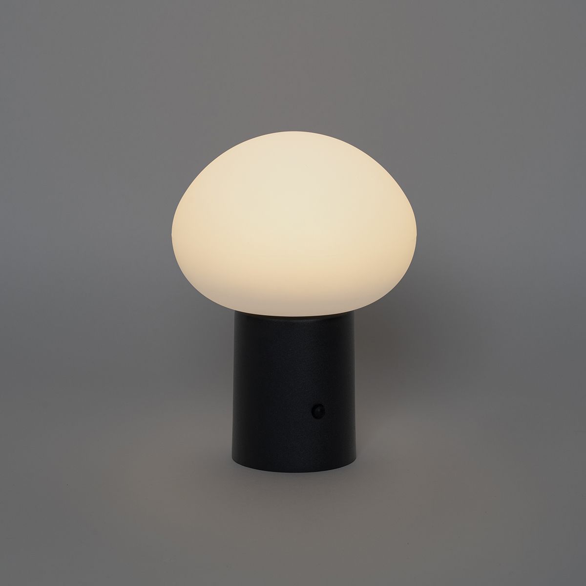 Set van 2 tafellampen mushroom zwart incl. LED oplaadbaar - Louise