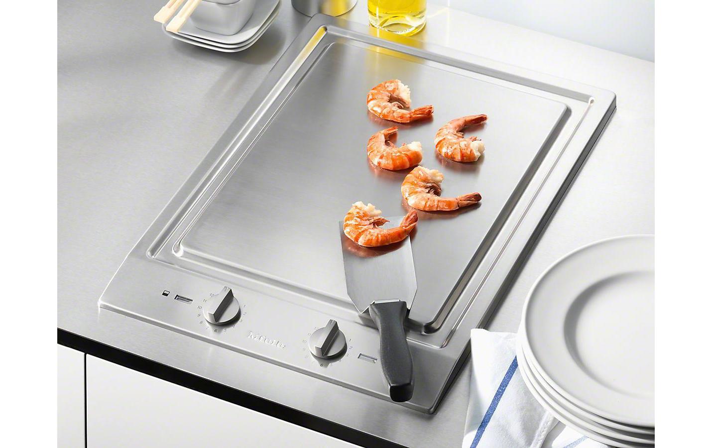 Tepanyaki-Grill CombiSet CS 1327Y Aufliegend<br>Edelstahl-Grillplatte mit zwei separat regelbaren Heizbereichen