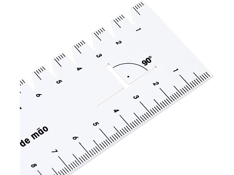 Prym Handmass 21 cm, Weiss Handliches Messwerklineal