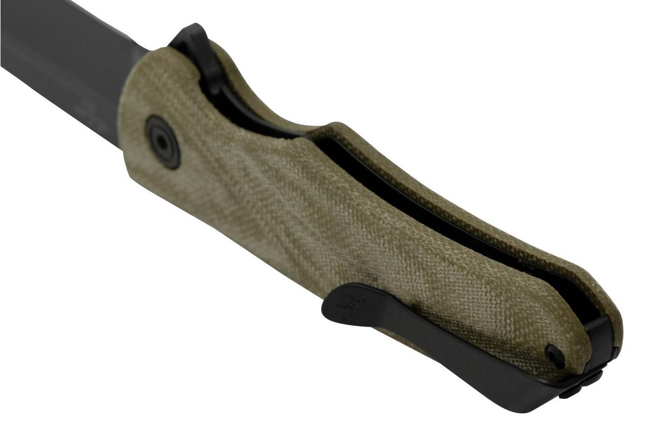 Buck Sprint Ops 0843GRS Green Canvas Micarta, zakmes