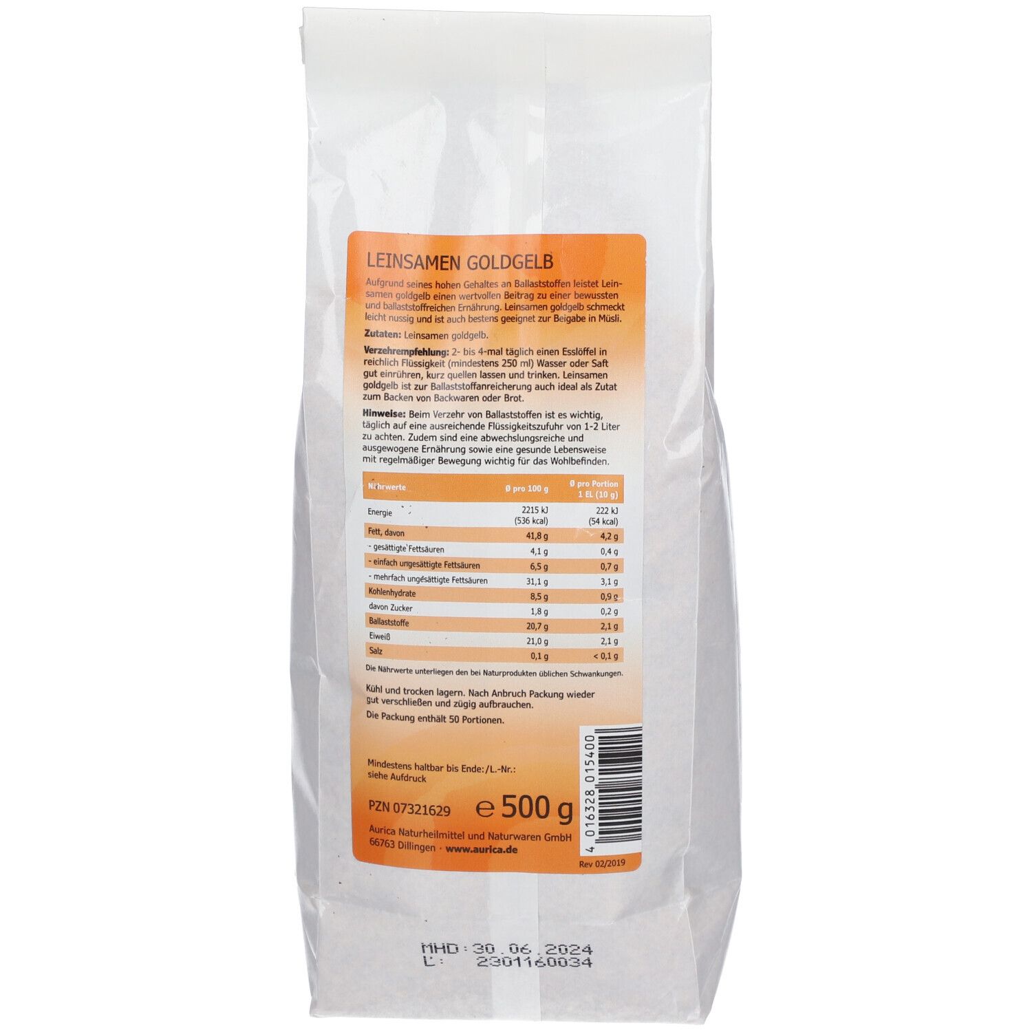 Aurica® Leinsamen Goldgelb Flosano®