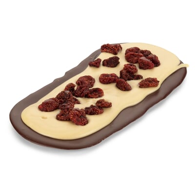 Tafelschokolade „Mandelnougat & Walderdbeere“
