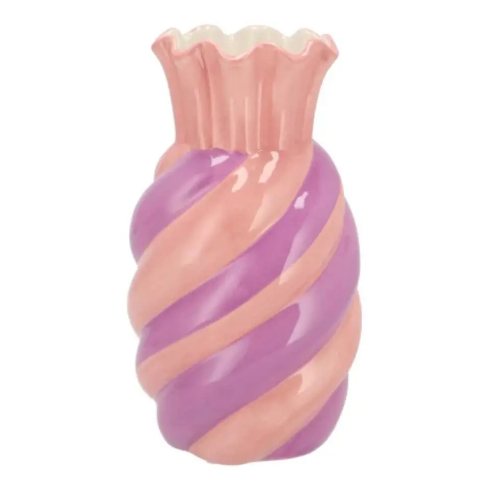 DK Design boeket vaas Sweety - keramiek - roze/paars - 15 x 30 cm