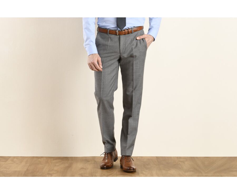 Pantalon de costume homme Gris Clair - LAZARE
