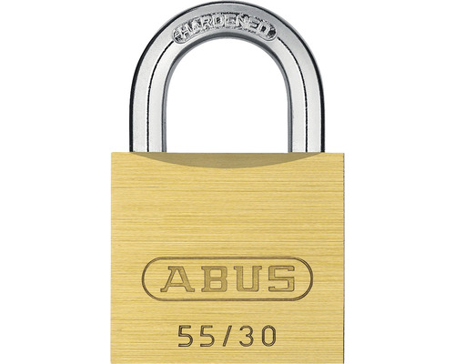 Abus 55/30 messing hangslot, gelijksluitend