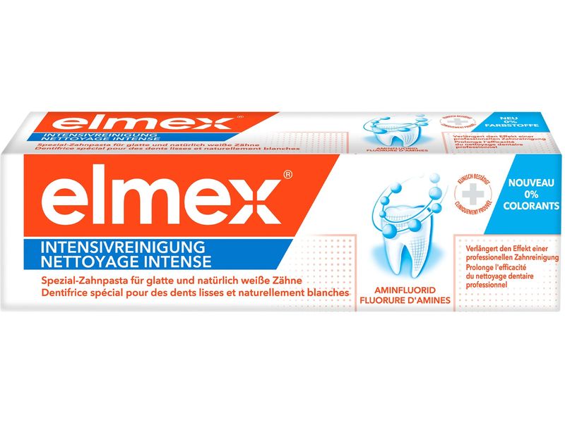 elmex Zahnpasta Intensivreinigung 50 ml Zahncreme für glatte & natürlich weisse Zähne