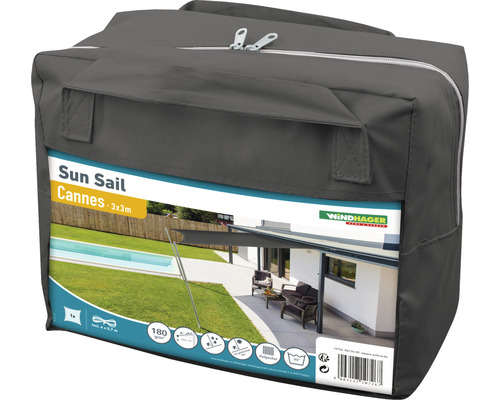 Parasol Cannes Square 3m antraciet