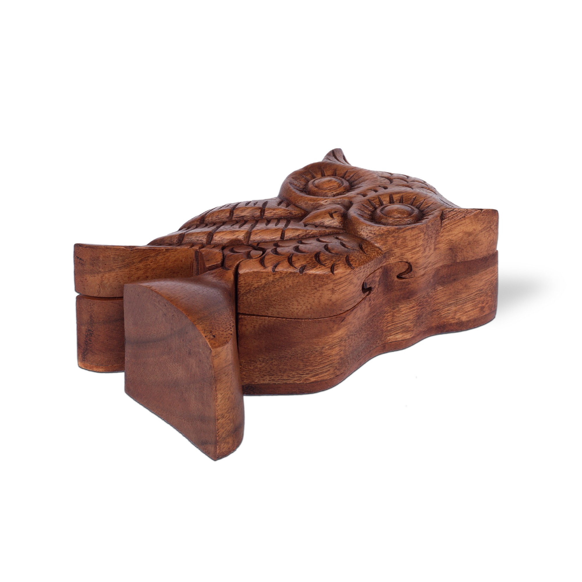 Secret Box 'Standing Owl', T 8,5 cm, B 6 cm, H 13,5 cm von fischer's lagerhaus
