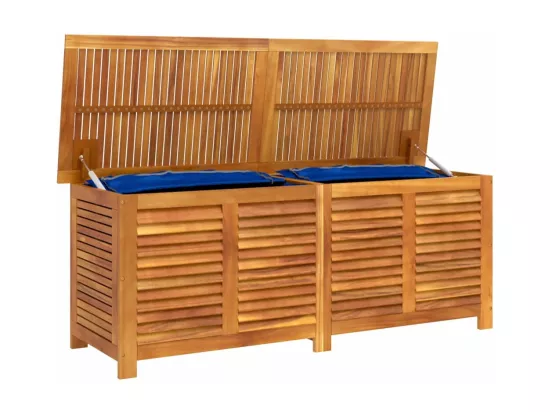 Prolenta Premium - Boîte de rangement de jardin persiennes 150x50x56cm bois acacia