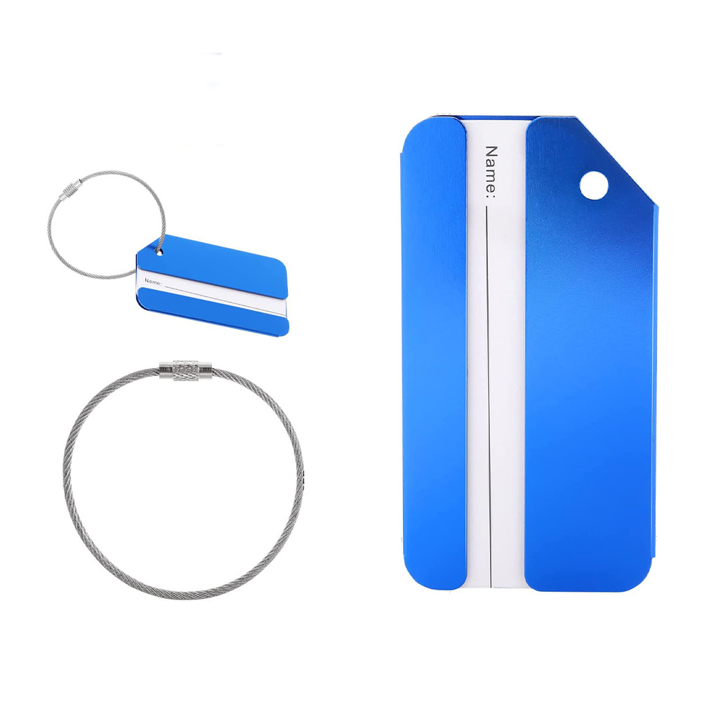 (8er Set) Aluminium Kofferanhänger Gepäck Etiketten Luggage Tag mit Adressschild - Bunt