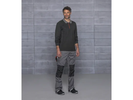 Polo de travail à manches longues Stretch X Würth MODYF anthracite