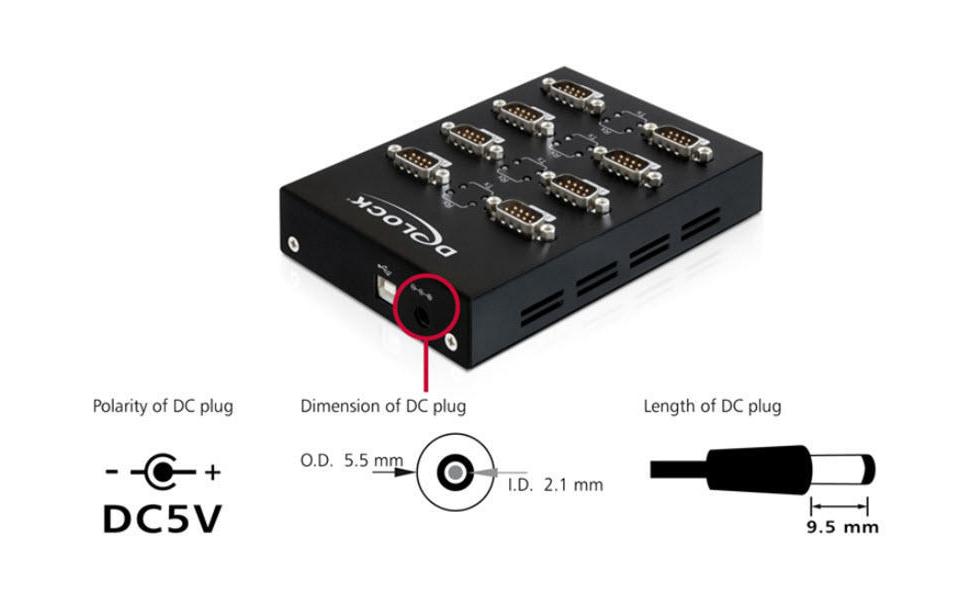 Serial-Adapter 61860<br>USB-zu-RS-232-Adapter für acht serielle Geräte an einem USB-Port