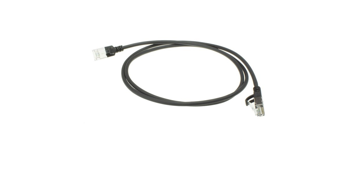 ACT ConnectivityLSZH U/FTP CAT6A datacenter slimline patchkabel snagless met RJ45 connectoren  (Zwart, 10 meter)
