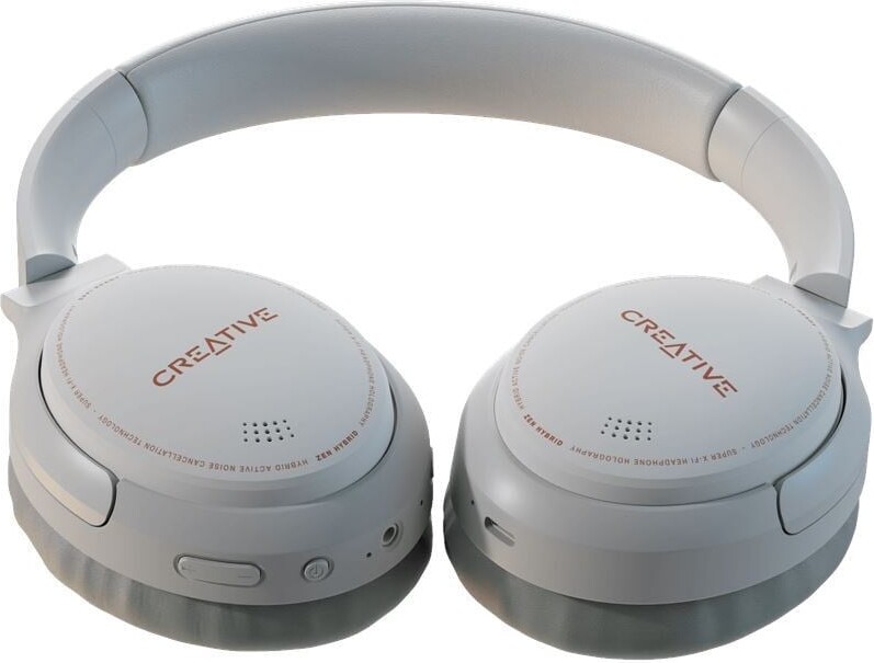 Creative - Zen Hybrid Anc Headphones - Over-Ear Hovedtelefoner - Hvid
