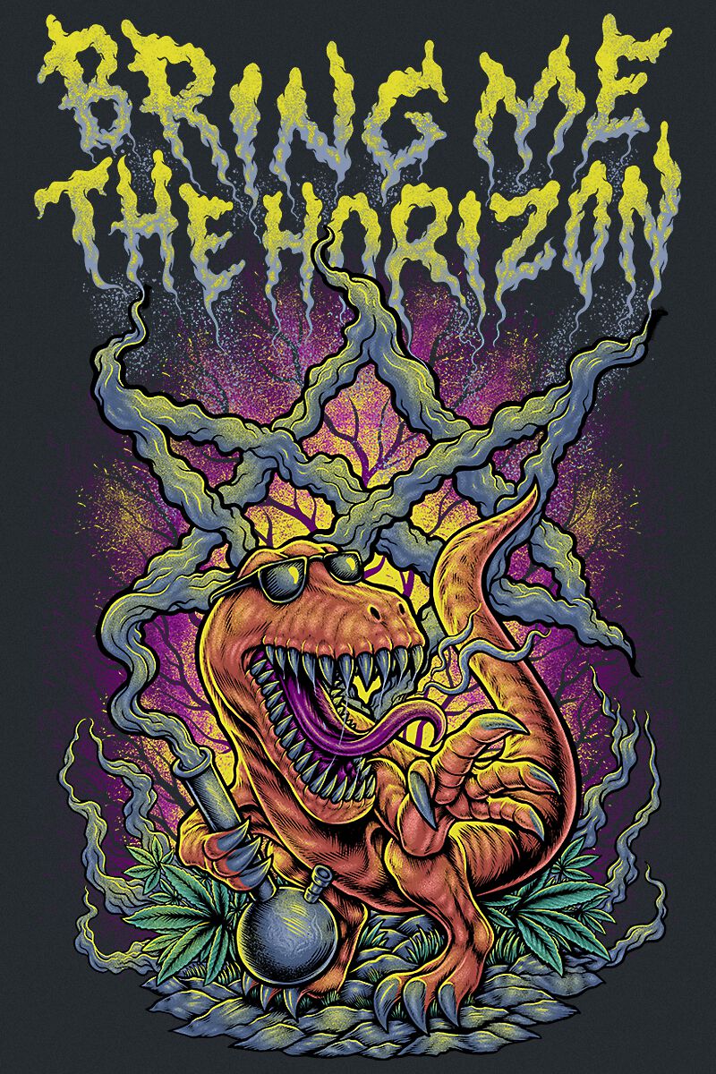 Smoking Dinosaur | Bring Me The Horizon T-Shirt Manches courtes
