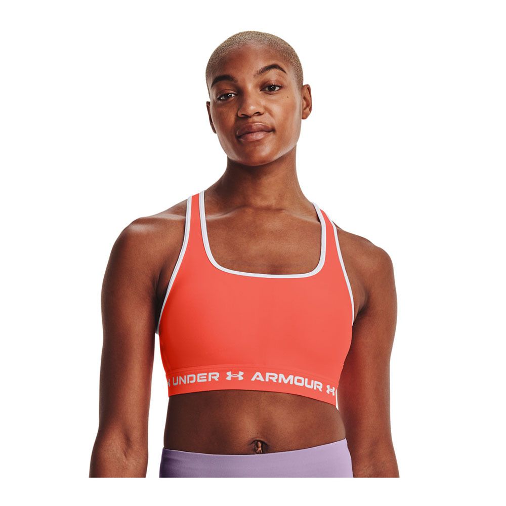 Under Armour CROSSBACK MID - Brassière Femme orange