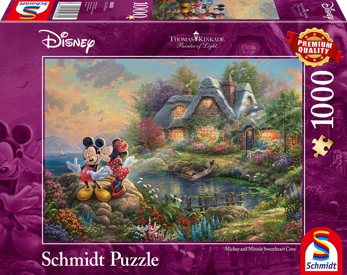 Thomas Kinkade Studios - Mickey & Minnie Amoureux | Mickey & Minnie Mouse Puzzle