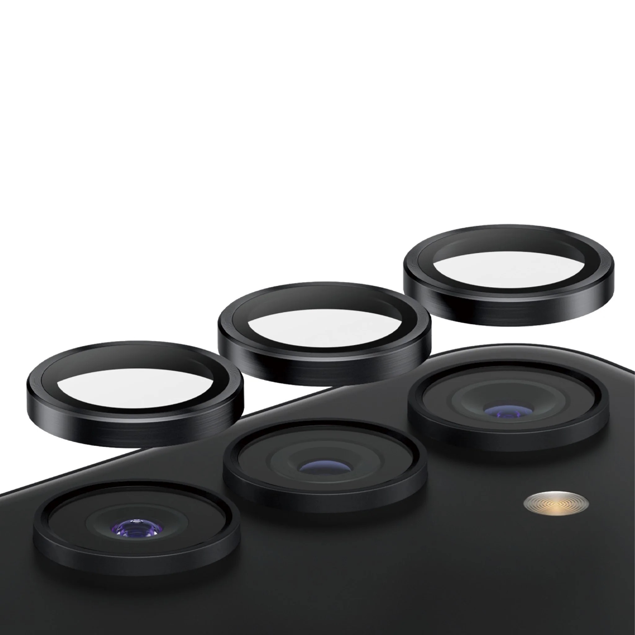 Hoops Samsung Galaxy S24 / S23 / S23  Plus Kameraschutz Objektiv Ring Protector Abdeckung (1207) - Schwarz