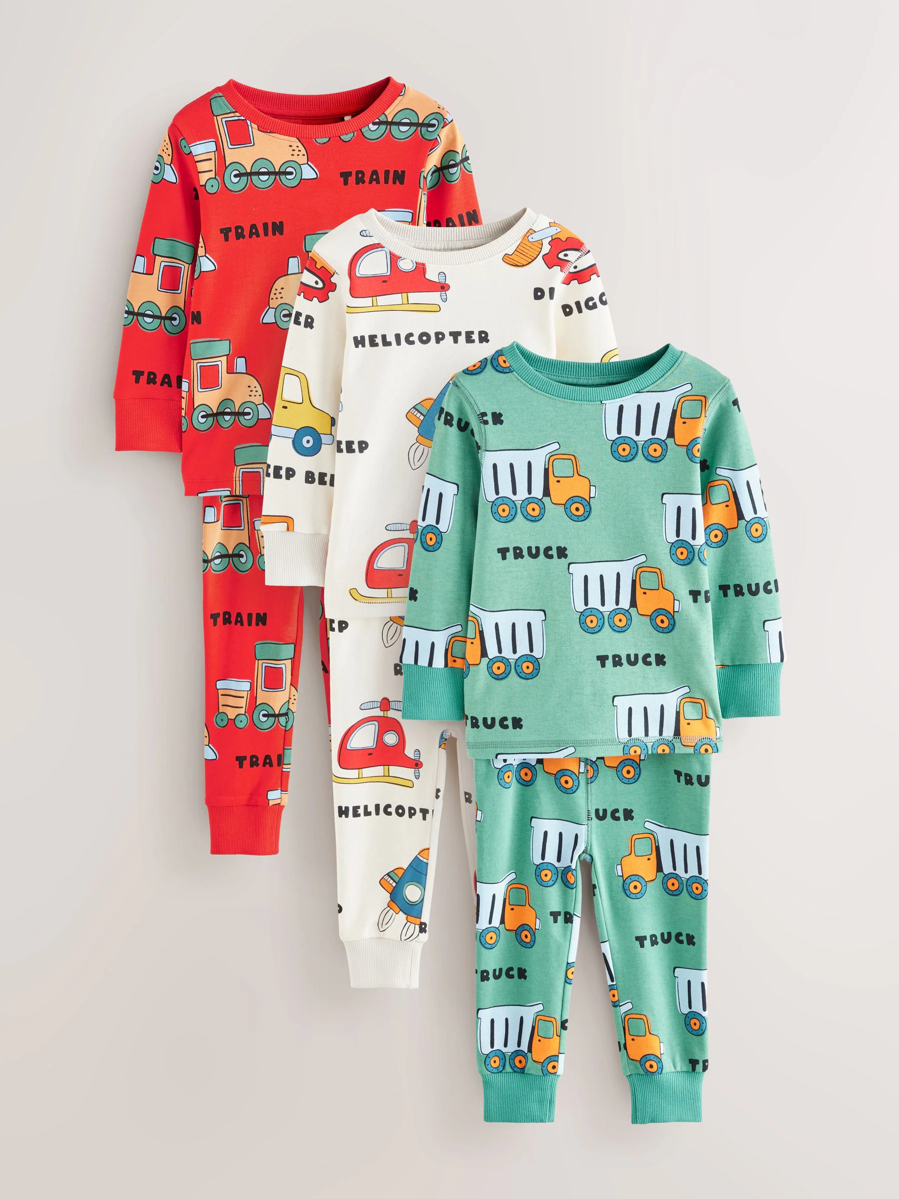 Multi - Mini Knusse Pyjama's 3 Set (9mnd-10jr)