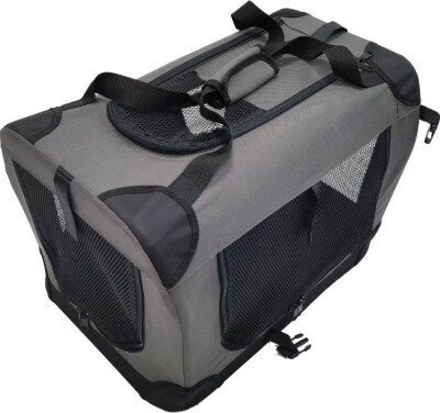 Transporttaske Til Dyr - Foldbar - 81 X 58 CM - Grå - Ls Petproducts