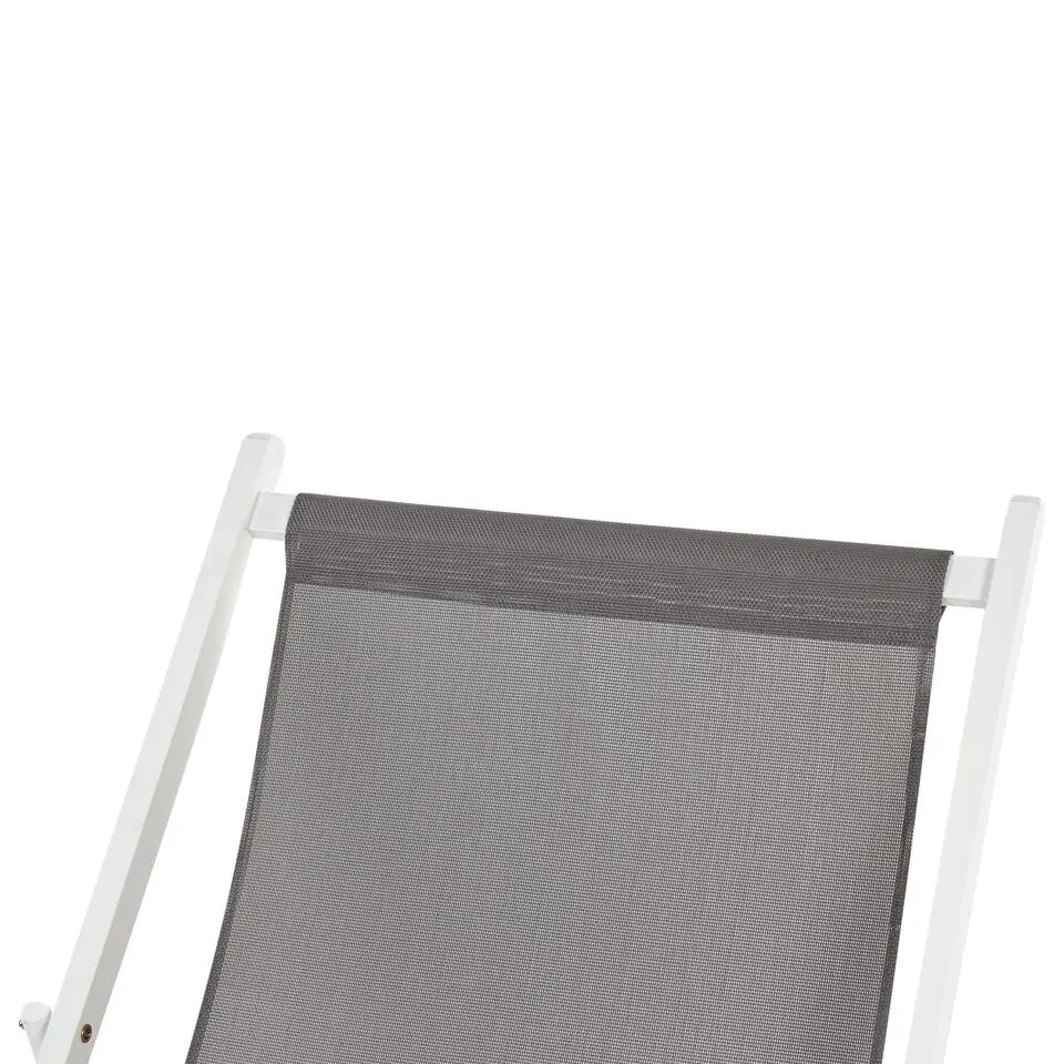 LOCRI II - Strandstoel - Grijs/Wit - Polyester