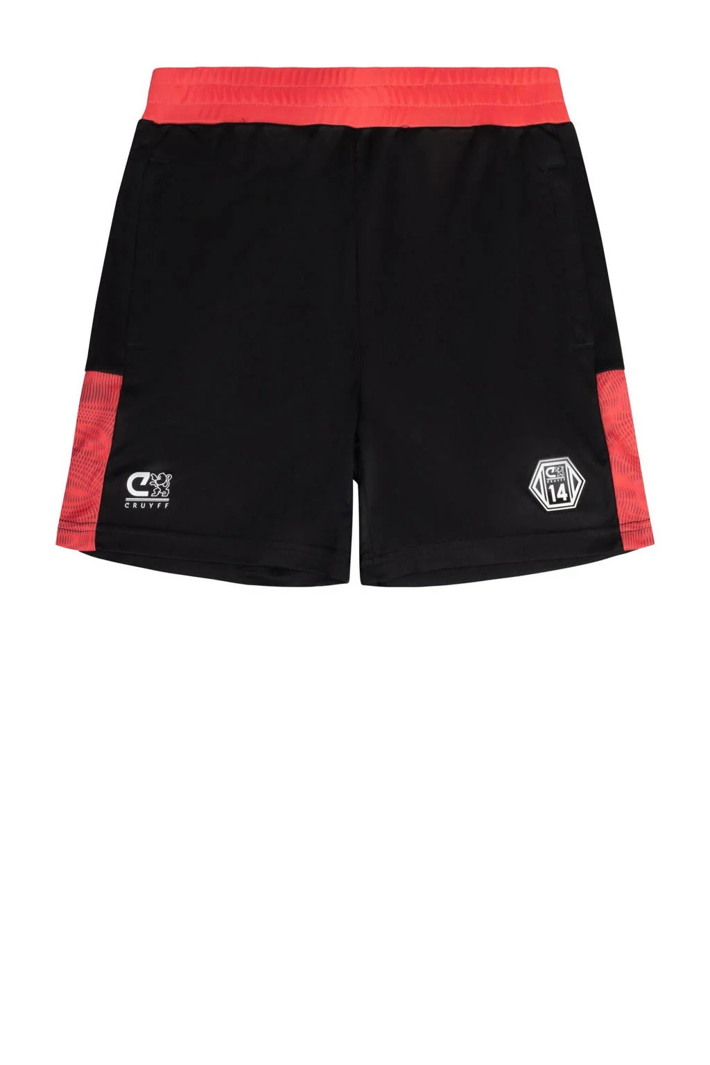 Cruyff sportshort Brooke zwart/rood