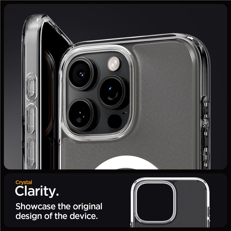iPhone 16 Pro Ultra Hybrid MagSafe Hülle TPU Bumper Acryl Rückseite Air Cushion Fallschutz (ACS08133) - Frost Clear