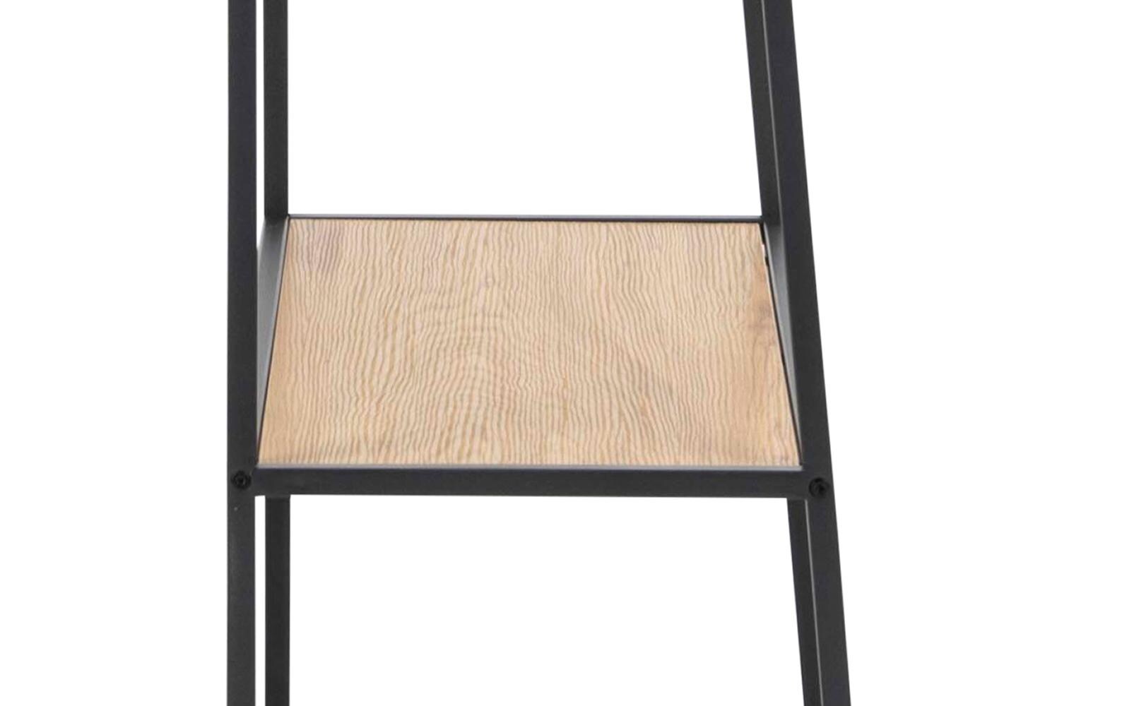 Regal Seaford 77 x 36 x 174.5 cm, Eiche/Schwarz matt<br>Bücherregal