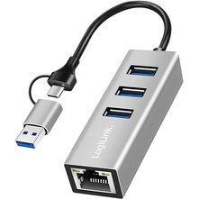 Adaptateur USB 3.2 - Gigabit Ethernet, 3 ports USB