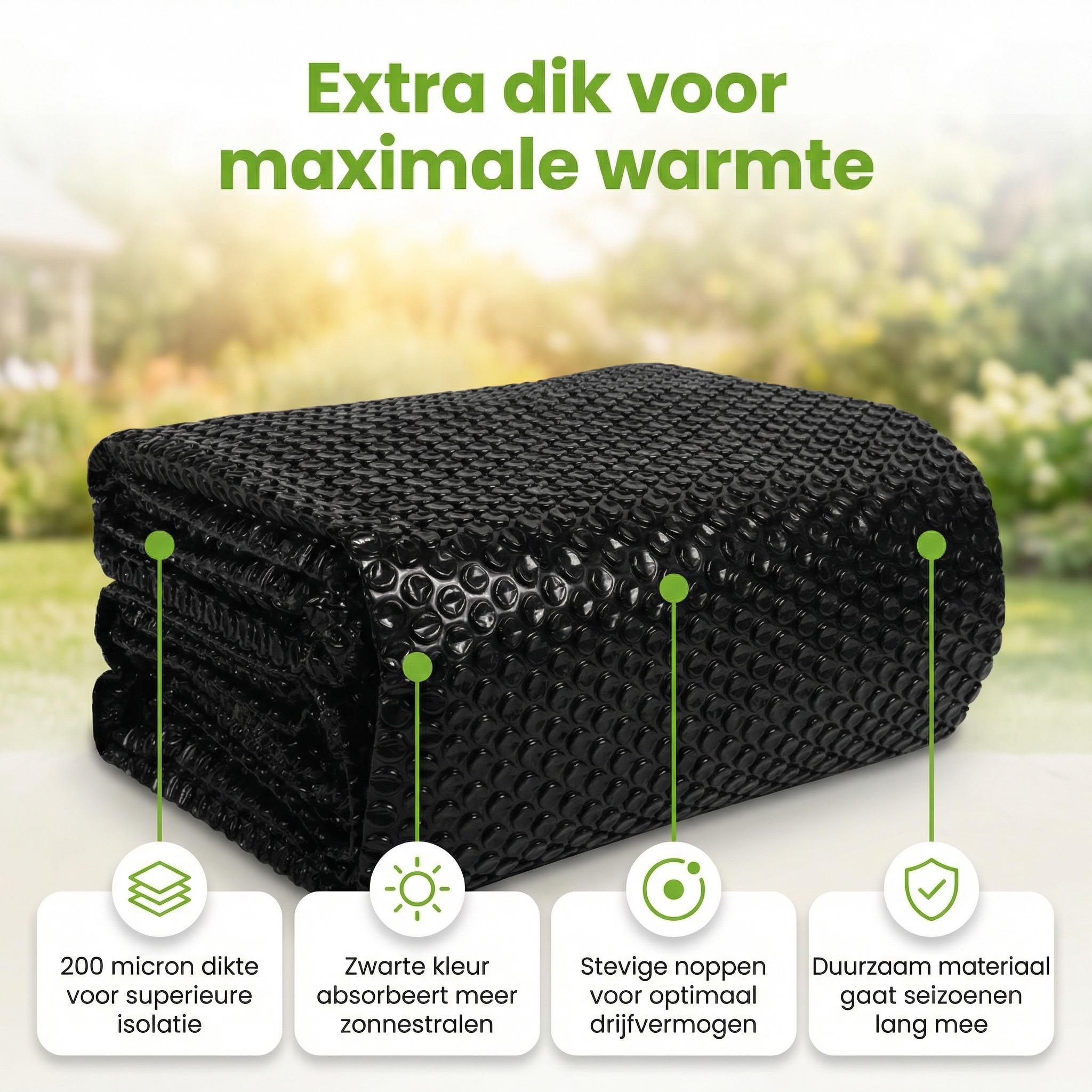 Comfortpool pro ø457 cm afdekzeil - Black
