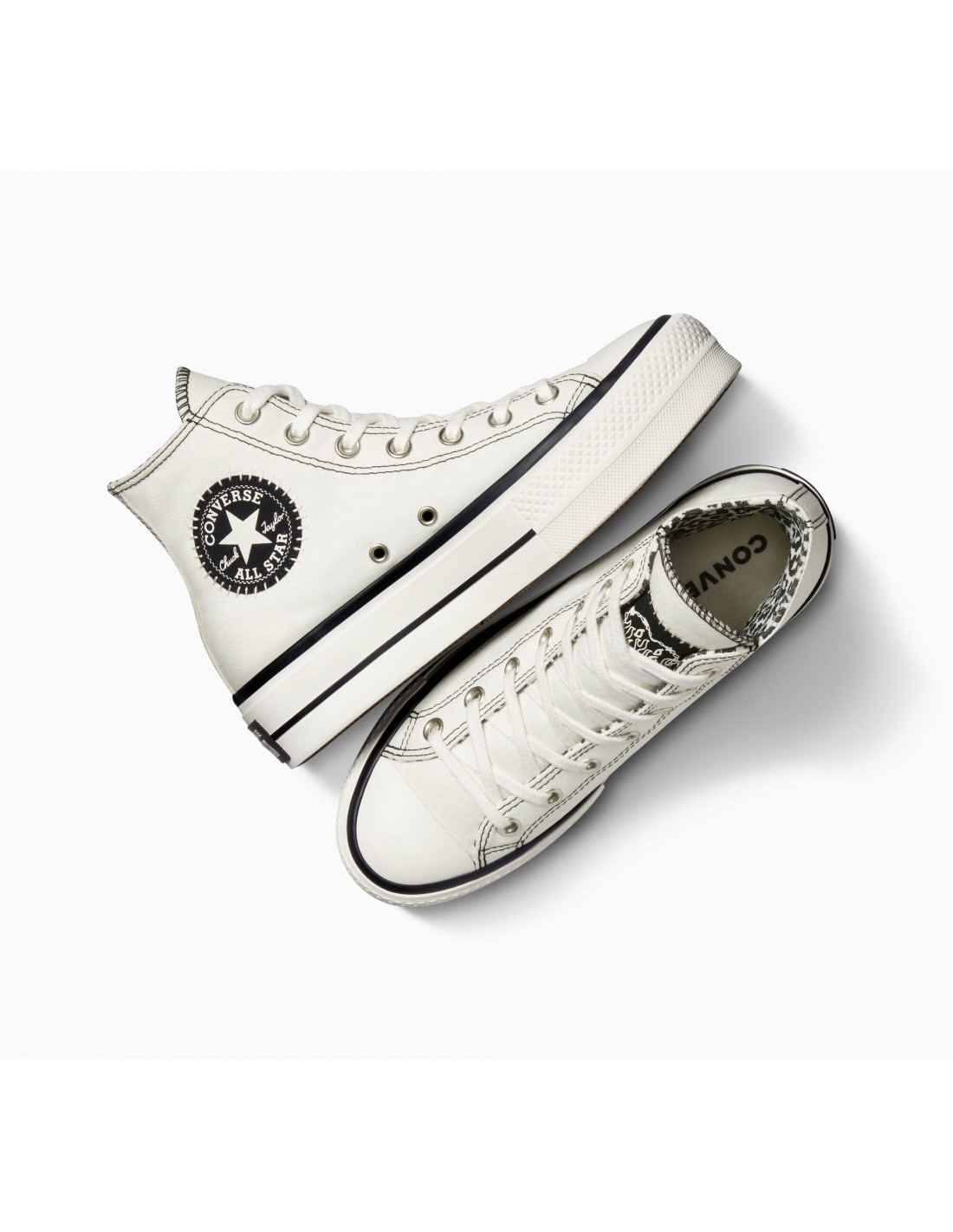 converse Sneakers femme ctas lift hi egret/egret/black