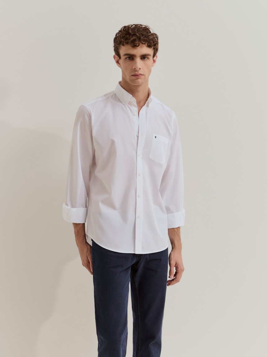 Camisa regular fit de algodão