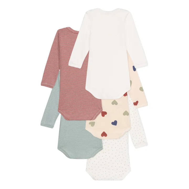 Petit Bateau Lot 5 Bodies Tricoeurs | Ecru