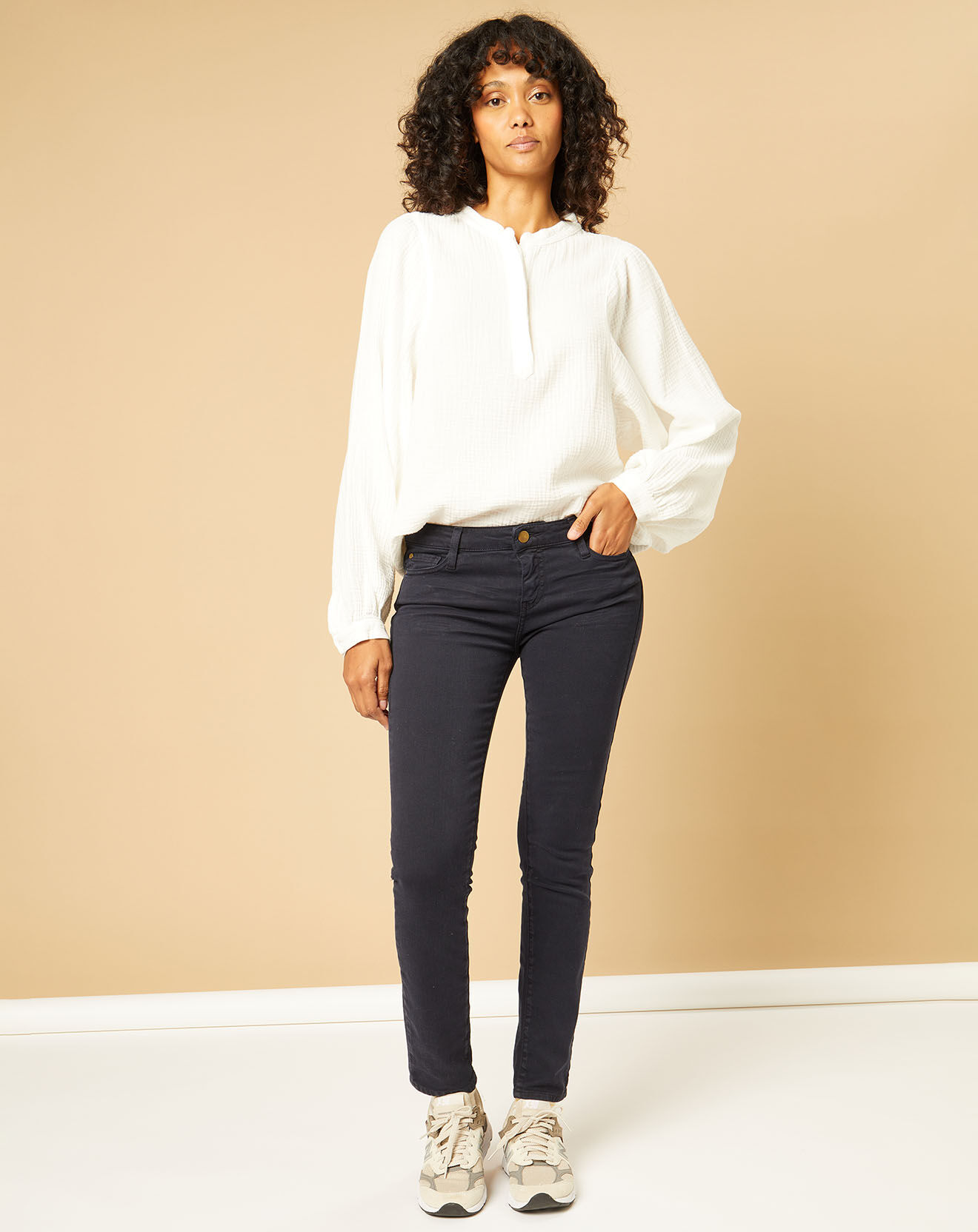 Acquaverde Chemise en Gaze de Coton Rosa écrue