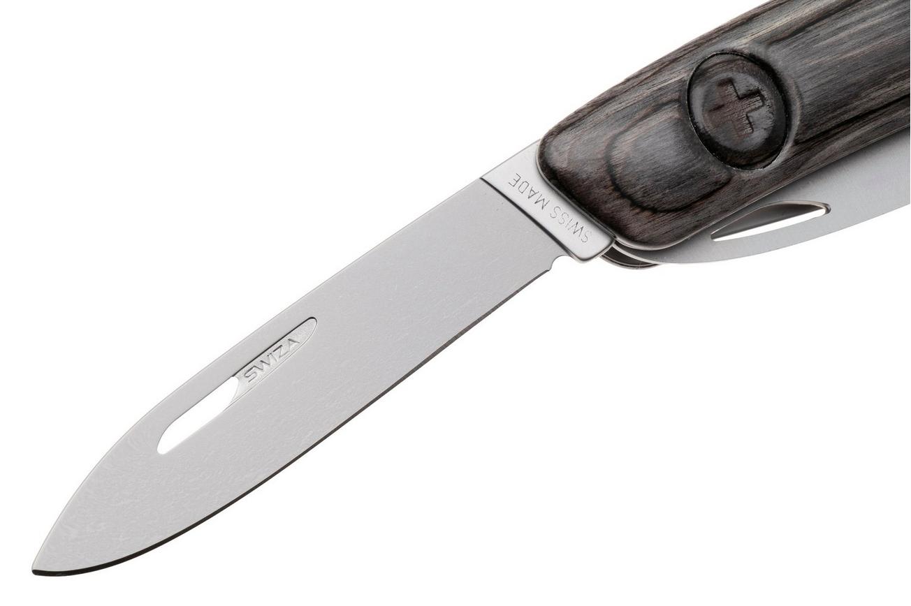 Swiza D09 R AM, KNR.0136.6510, Laminate Black, Zwitsers zakmes, 9 tools