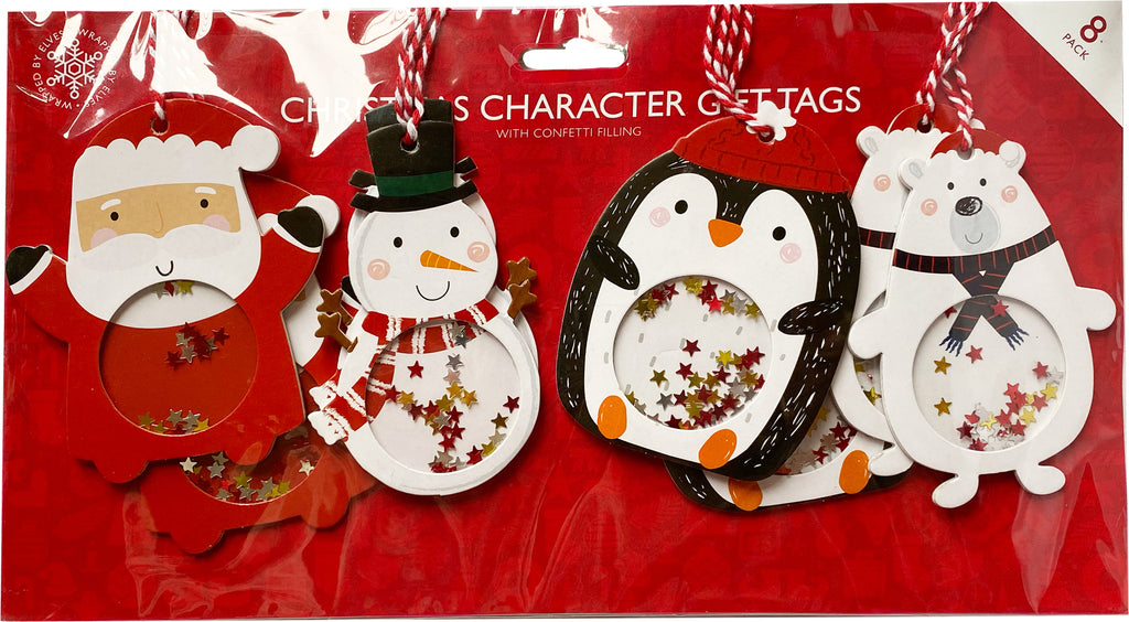 Conjunto 8 Etiquetas Figuras Natal