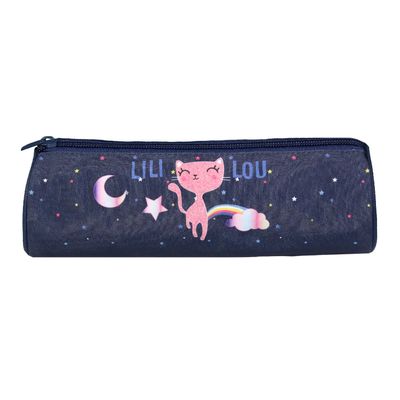 Trousse ronde Lili Lou - 1 compartiment - bleu - Bagtrotter
