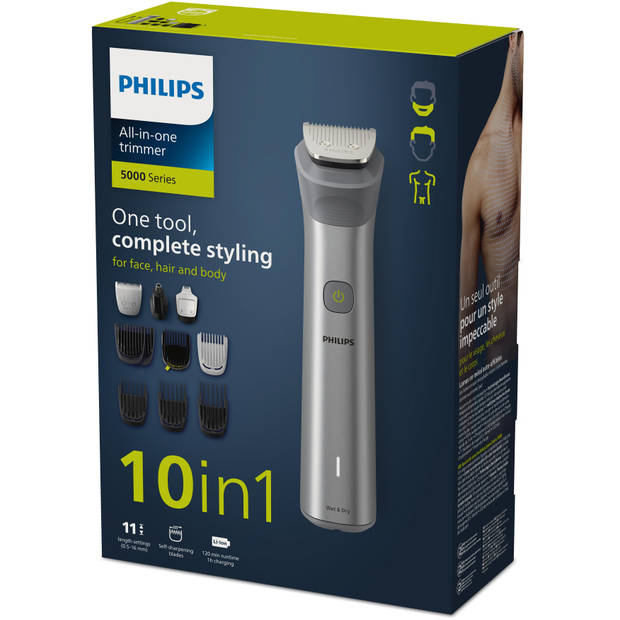 Philips all-in-one multigroom trimmer series 5000 MG5920/15 - 11 lengtestanden